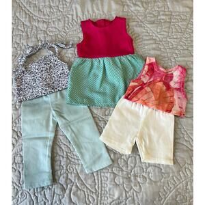 Doll Clothes Handmade/Sewn 18"  3 Outfits Pinks and Blues